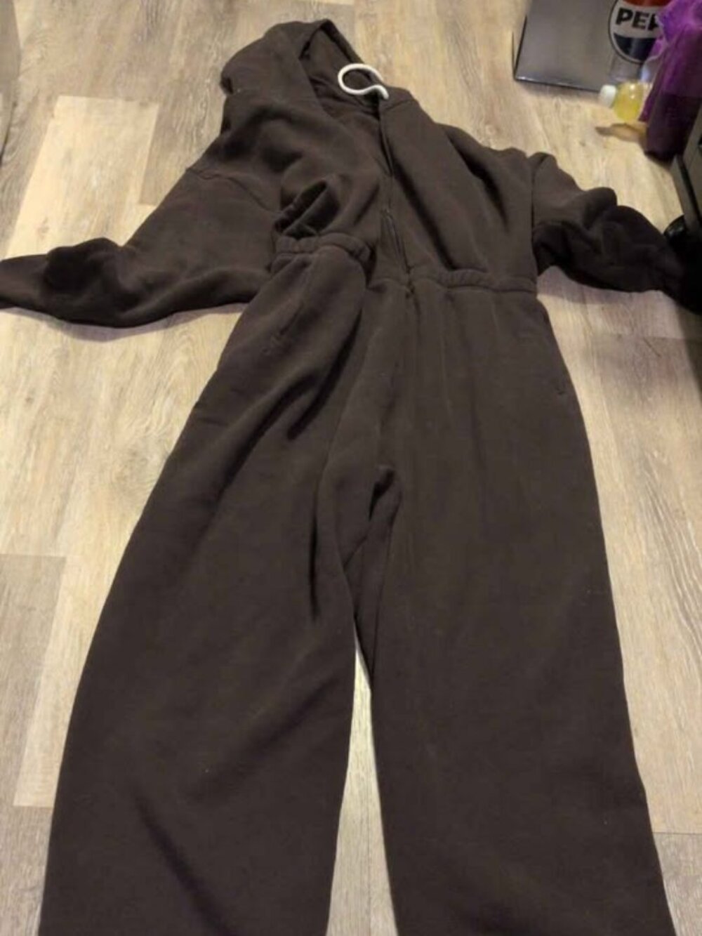 OFFLINE by Aerie Brown Hooded Jumpsuit Size XL